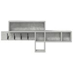 vidaXL Porte-manteau mural avec étagère avec stockage Gris Béton 100 x 12 x 43.5 cm