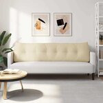 vidaXL Coussin de Dos Crème 180 x 24 x 50 cm tissu