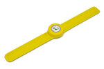 Montre mini bracelet jaune et cadran blanc