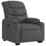 vidaXL Fauteuil inclinable Gris foncé Tissu
