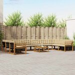 vidaXL Ensemble de canapés d'extérieur 11 Pièces Naturel et Beige