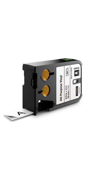 DYMO XTL - Ruban adhésif permanent en vinyle  19mm x 7m - Noir sur Blanc