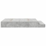 vidaXL Cadre de lit avec rangement Gris béton 226 5 x 140 x 31 5 cm