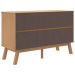 vidaXL Buffet OLDEN blanc et marron 114x43x73 5 cm bois massif de pin