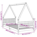 vidaXL Cadre de lit pour enfants blanc 90x200 cm bois de pin massif
