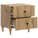 vidaXL Cabinet de chevet 2 Pièces Chêne artisanal 43 x 34 5 x 48 cm