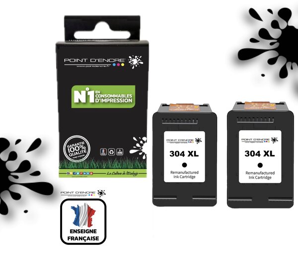 304XL / 304 - 2 X NOIR  - Grande capacité