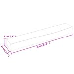vidaXL Étagère murale marron foncé 60x10x6 cm bois chêne massif traité