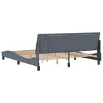 vidaXL Cadre de lit avec lumières LED gris foncé 180x200 cm velours