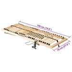 vidaXL Sommier à lattes Marron 70 x 190 cm Bois de hêtre massif