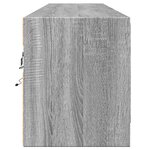 vidaXL Meuble TV mural avec LED sonoma gris 180x31x38 cm