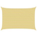 vidaXL Voile d'ombre 3 x 4 5 m HDPE Rectangulaire Jaune et blanc