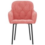 vidaXL Chaises à manger lot de 2 Rose Velours