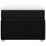 vidaXL Sommier à lattes de lit avec matelas Noir 90x190 cm Tissu