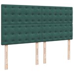 vidaXL Sommier à lattes de lit et matelas Vert foncé 180x200cm Velours