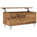 vidaXL Table basse Bois ancien 90 x 44.5 x 45 cm Bois d'ingénierie
