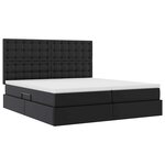 vidaXL Lit avec rangement et LED Noir 180 x 200 cm Simili cuir