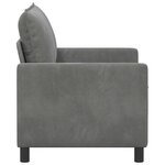 vidaXL Canapé Gris foncé 126 x 81 x 87 5 cm Velours