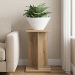 vidaXL Support de Plante Chêne artisanal 25 x 25 5 x 40 5 cm