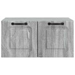 vidaXL Meuble TV mural Sonoma gris 59 5 x 41 x 30 cm Bois d'ingénierie