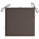 vidaXL Chaises de jardin avec coussins taupe lot de 8 Bois teck massif