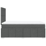 vidaXL Sommier à lattes de lit avec matelas gris foncé 120x190cm tissu
