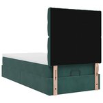 vidaXL Cadre de lit ottoman avec matelas vert foncé 90x200 cm velours