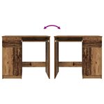 vidaXL Bureau vieux bois 86x49x76 cm bois d'ingénierie