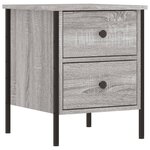 vidaXL Tables de chevet 2 Pièces sonoma gris 40x42x50cm bois d'ingénierie