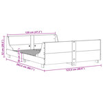 vidaXL Cadre de lit sans matelas cire marron 120x200cm bois pin massif