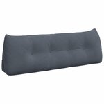 vidaXL Coussin de Dos Gris foncé 140 x 24 x 50 cm Velours