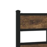 vidaXL Cadre de lit sans matelas chêne fumé 75x190cm bois d'ingénierie