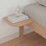 vidaXL Cadre de lit avec tables de chevet Naturel 100 x 210 cm