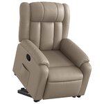 vidaXL Fauteuil inclinable Cappuccino Similicuir