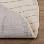 vidaXL Tapis de surface Rond PALMERAS Beige Ø 160 CM Polyester