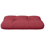 vidaXL Coussin de palette rouge bordeaux 60x40x12 cm tissu