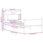 vidaXL Cadre de lit sans matelas chêne marron 90x190cm bois ingénierie