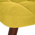 vidaXL Chaise à bascule avec repose-pied jaune velours