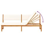 vidaXL Transat 1-personne Marron 200 x 57 x 75cm Bois d'acacia massif