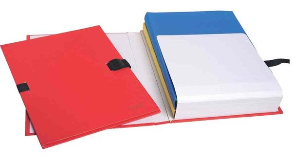 Chemise à dos extensible N'CLIP, A4, rouge EXACOMPTA