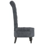 vidaXL Chaise à dossier haut gris foncé velours conception de bouton
