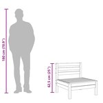 vidaXL Canapé central de jardin Bois de pin massif