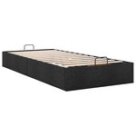 vidaXL Cadre de lit ottoman sans matelas noir 100x200 cm tissu