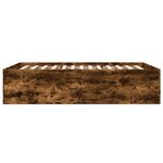 vidaXL Cadre de lit chêne fumé 120x200 cm bois d'ingénierie