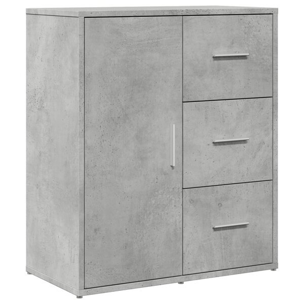 vidaXL Buffet gris béton 60x31x70 cm bois d'ingénierie