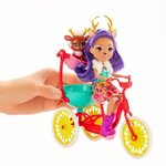 ENCHANTIMALS Danessa Biche a Vélo - Mini-poupée - 4 ans et +