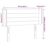 vidaXL Tête de lit à LED Crème 93x16x78/88 cm Tissu