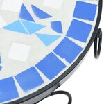 vidaXL Supports pour plantes 3 Pièces bleu et blanc céramique