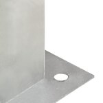 vidaXL Ancres de poteau 4 Pièces Métal galvanisé 121 mm