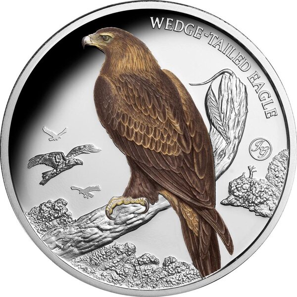 Pièce de monnaie en Argent 1 Dollar g 31.1 (1 oz) Millésime 2025 Birds of Australia WEDGE-TAILED EAGLE